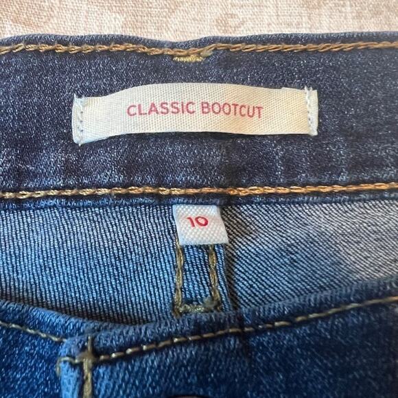 Levi's jeans classic bootcut dark wash with embroidered pocket details Sz 10 - Picture 4 of 11